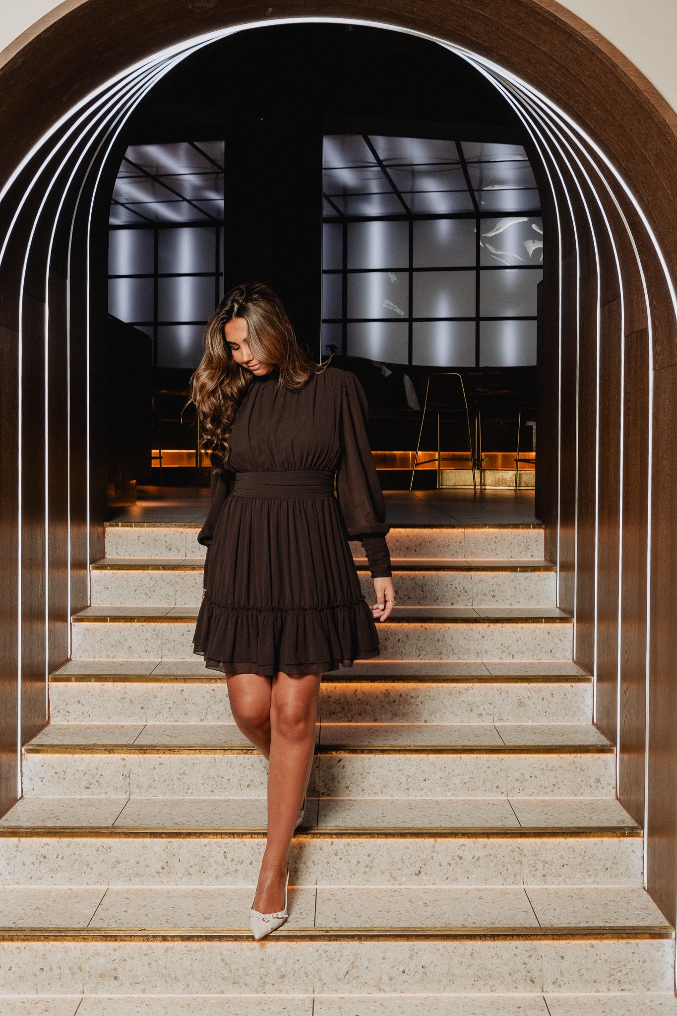 AWBIRDIA Short Dress - Chocolate Torte